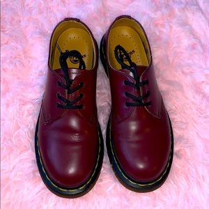 Burgundy doc martens